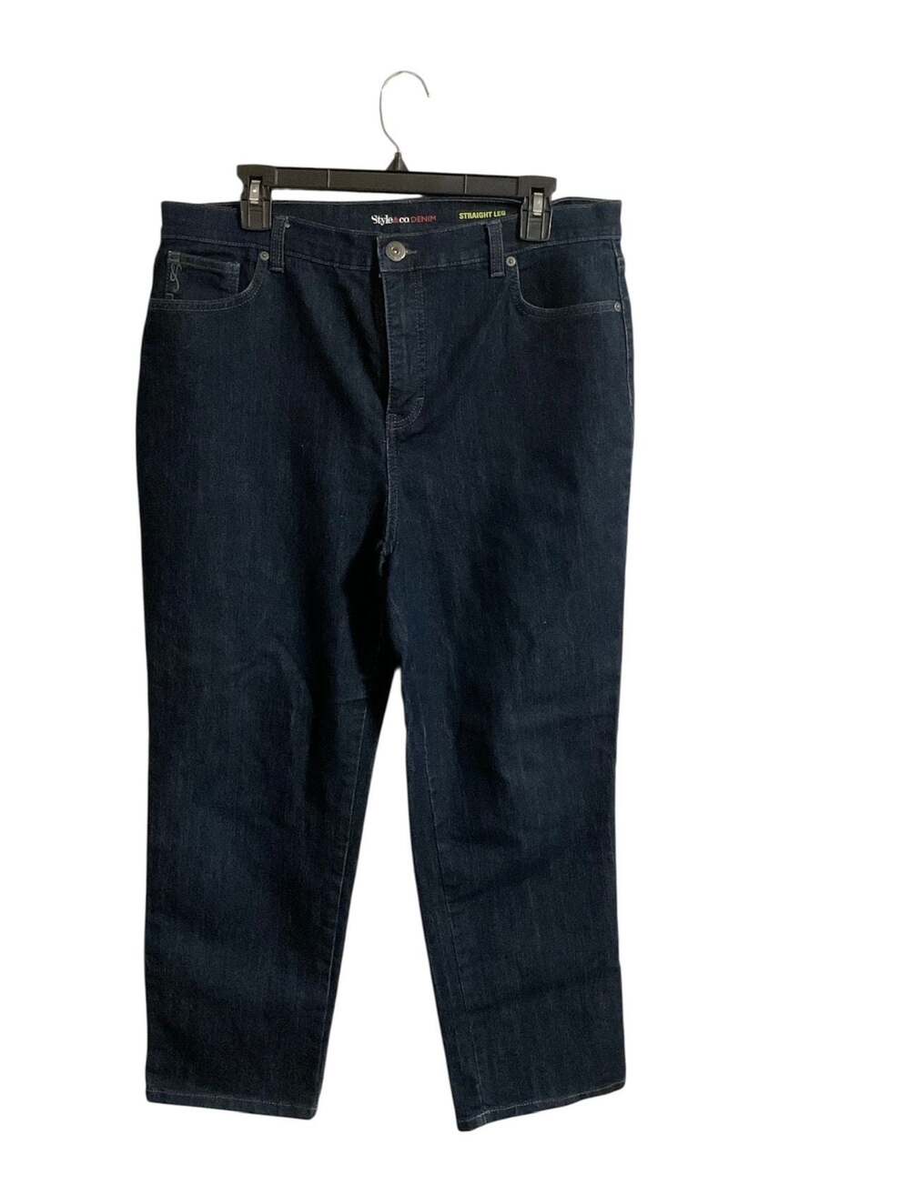 Style & Co Jeans Womens Mid Rise Stretch Blue Jeans Size 16PS